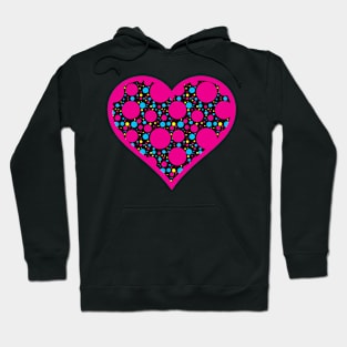 Multicolor Polka Dot Heart Hoodie